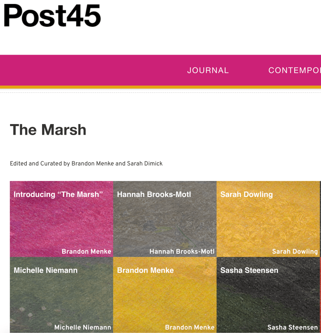 Three poems in The&nbsp;Marsh